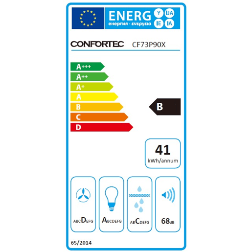 Exaustor de parede CONFORTEC CF73P90X Exaustor de parede CONFORTEC CF73P90X