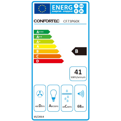 Exaustor de parede CONFORTEC CF73P60X