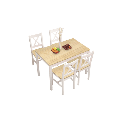 Conjunto de mesa com 4 cadeiras VERSALLES natural