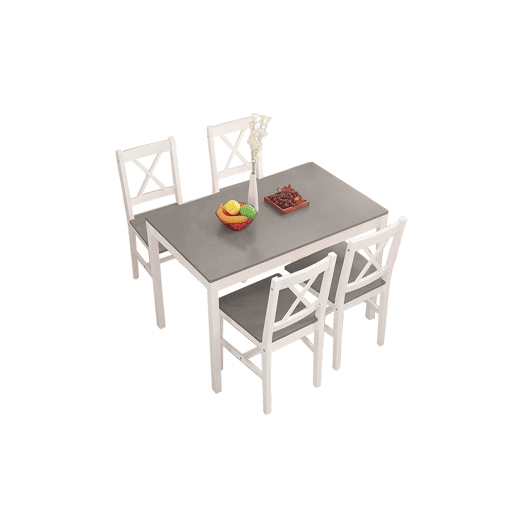 Conjunto de mesa com 4 cadeiras VERSALLES cinza Conjunto de mesa com 4 cadeiras VERSALLES cinza