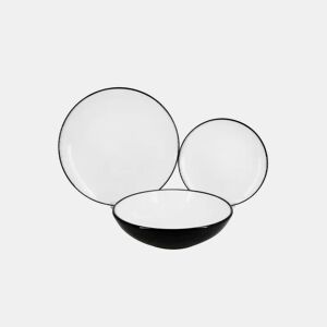 Conjunto de Loiça BLACK & WHITE 18 peças