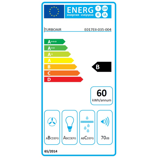 Exaustor encastrável TURBOAIR FACILE PLUS IXGLA120