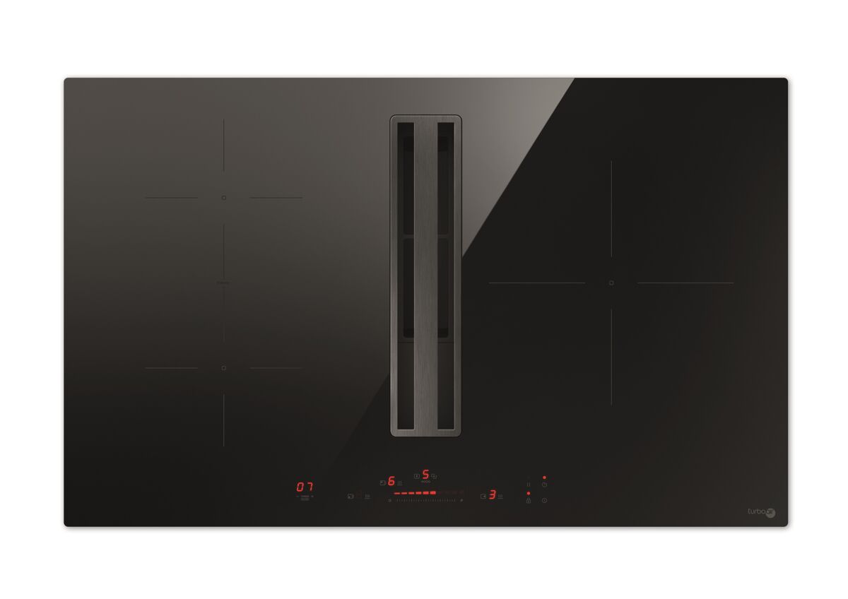 Placa de inducción con extractor TURBOAIR IMPULSO 3 zonas 80cm