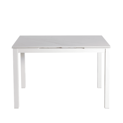 Mesa de cozinha DIAMOND II extensível cerâmica 110170cm branca