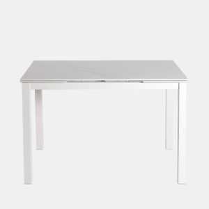 Mesa de cozinha DIAMOND II extensível cerâmica 110170cm branca