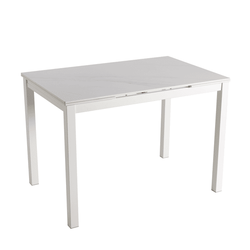 Mesa de cozinha DIAMOND II extensível cerâmica 110170cm branca
