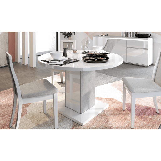 Mesa de jantar redonda extensÃvel GOYA Mesa de jantar redonda extensÃvel GOYA