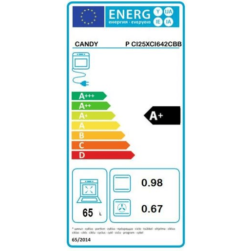 Conjunto forno e placa indução CANDY PCI25XCI642CBB