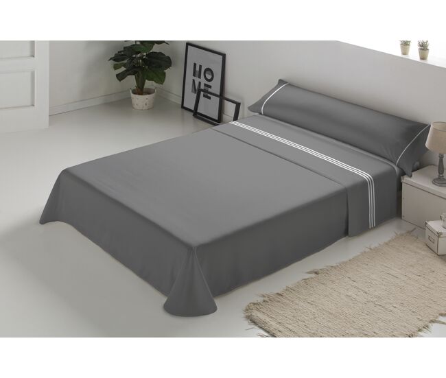Juego sabanas sahara 90cm gris