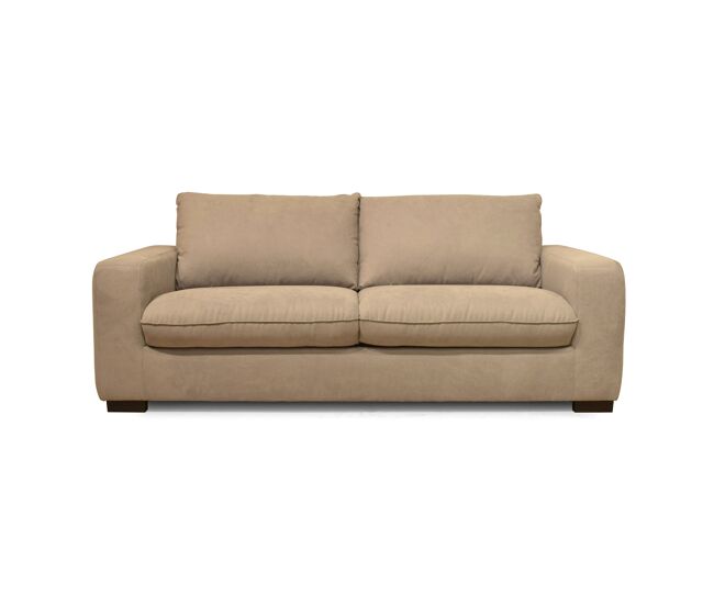 Sofá 3 plazas fijo beige sweet
