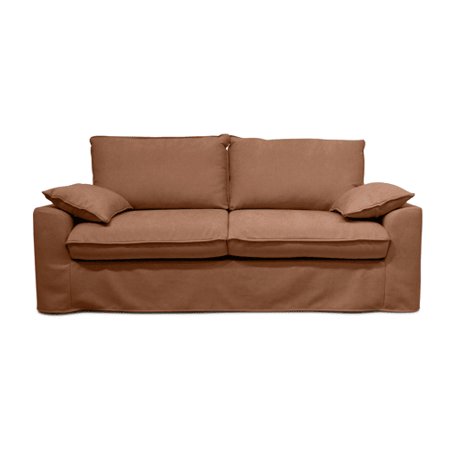 Sofá cama 3 lugares terracota VIALO