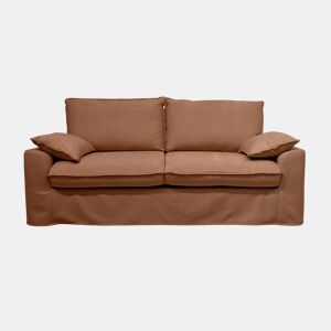 Sofá cama 3 lugares terracota VIALO