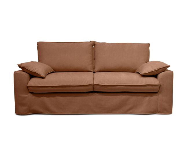 Sofá cama 3 plazas terracota VIALO