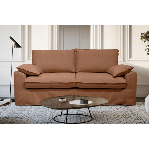 Sofá cama 3 lugares terracota VIALO