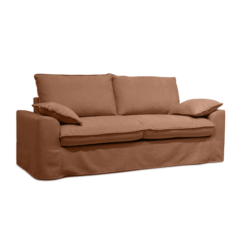 Sofá cama 3 lugares terracota VIALO