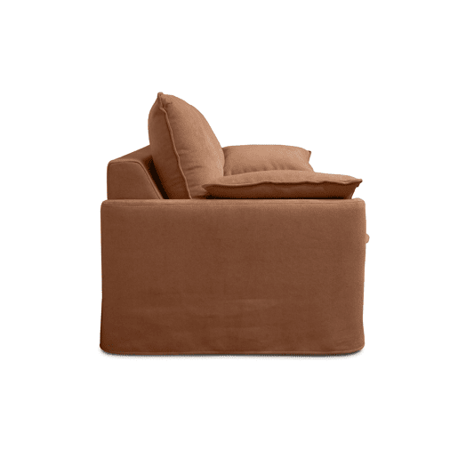 Sofá cama 3 lugares terracota VIALO