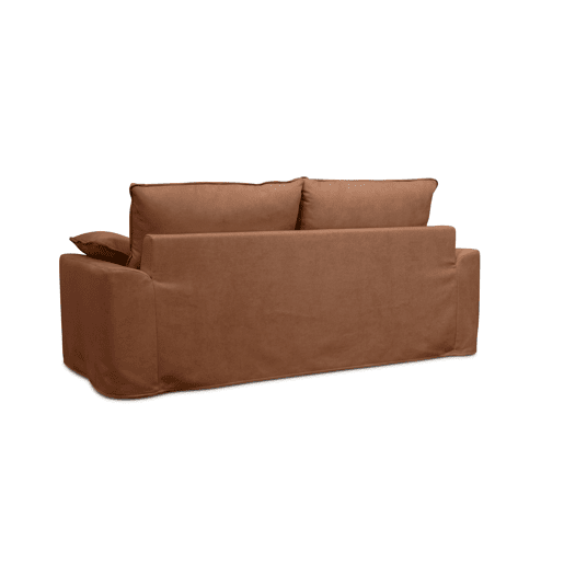 Sofá cama 3 lugares terracota VIALO