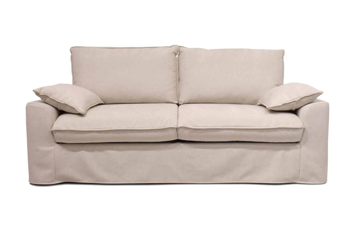 Sofá 3 plazas fijo beige VIALO