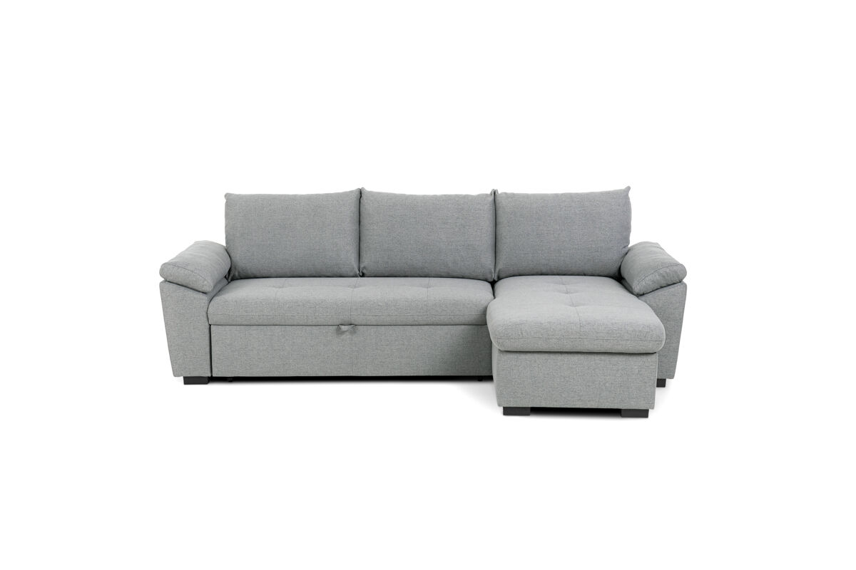 Chaise longue con cama ANTON reversible 3 plazas gris