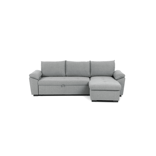 Chaise longue com cama ANTON reversível 3 lugares cinza