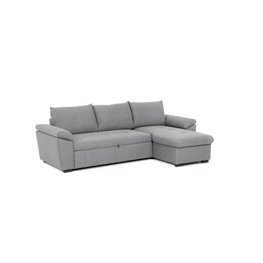 Chaise longue com cama ANTON reversível 3 lugares cinza