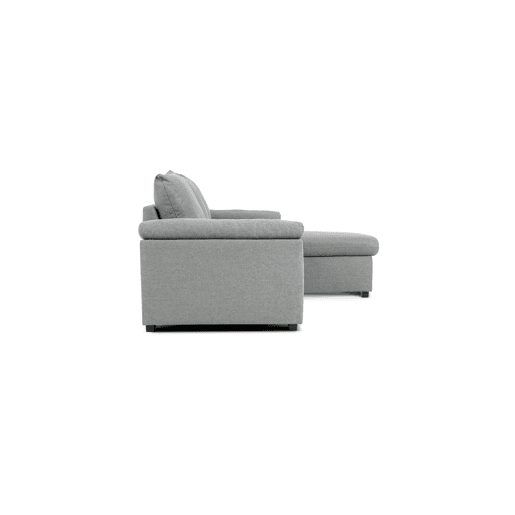 Chaise longue com cama ANTON reversível 3 lugares cinza