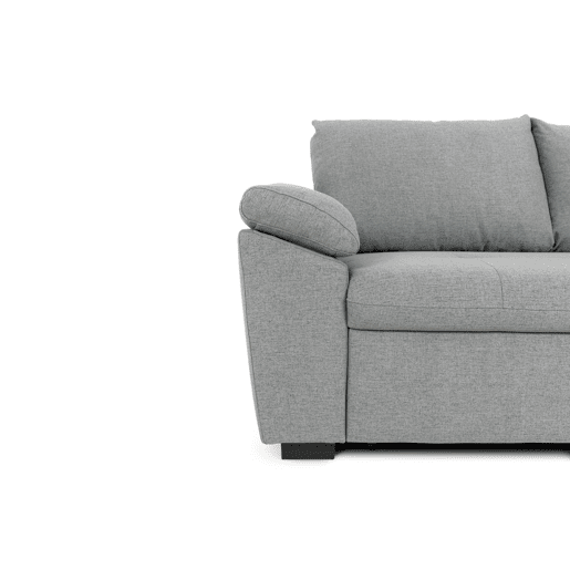 Chaise longue com cama ANTON reversível 3 lugares cinza