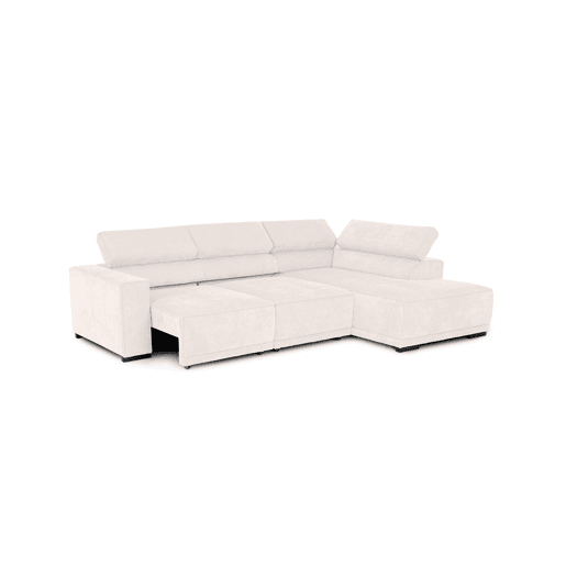 Sofá de canto com cama MACK dereita 4 lugares bege