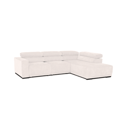 Sofá de canto com cama MACK dereita 4 lugares bege