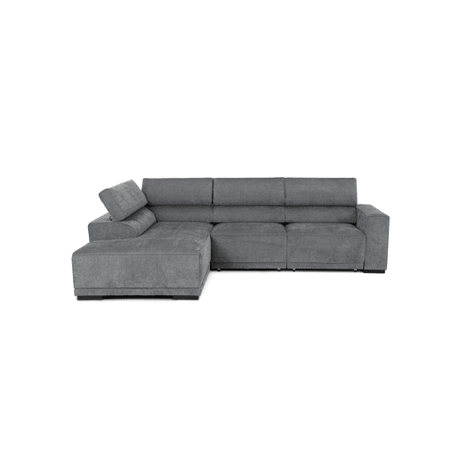 Sofá de canto com cama MACK esquerda 4 lugares cinza escuro