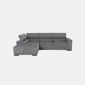 Sofá de canto com cama MACK esquerda 4 lugares cinza escuro