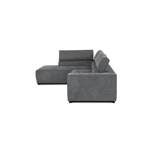 Sofá de canto com cama MACK esquerda 4 lugares cinza escuro