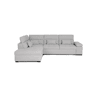Sofá de canto reversível com cama STEWART 4 lugares cinza claro