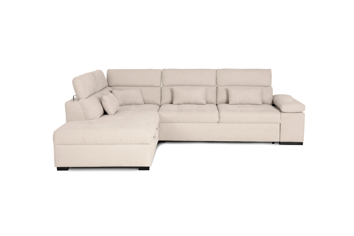 Rinconera reversible con cama stewart 4 plazas beige