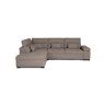 Sofá de canto reversível com cama STEWART 4 lugares castanho