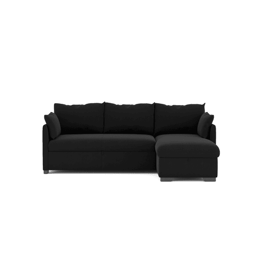 Chaise longue reversível com cama SYCO II 3 lugares preto
