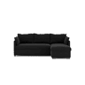 Chaise longue reversível com cama SYCO II 3 lugares preto