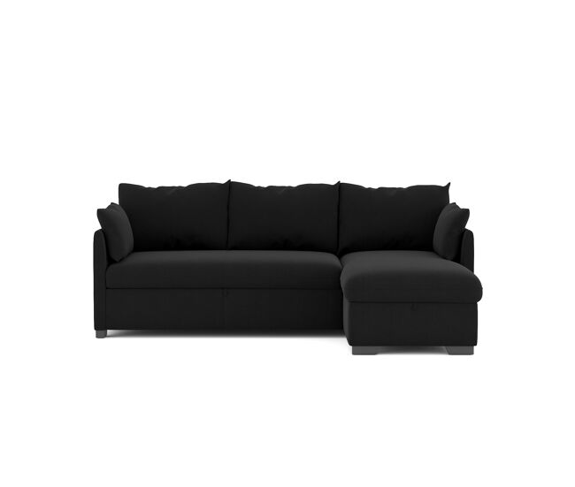 Chaise longue reversible con cama syco ii 3 plazas negro