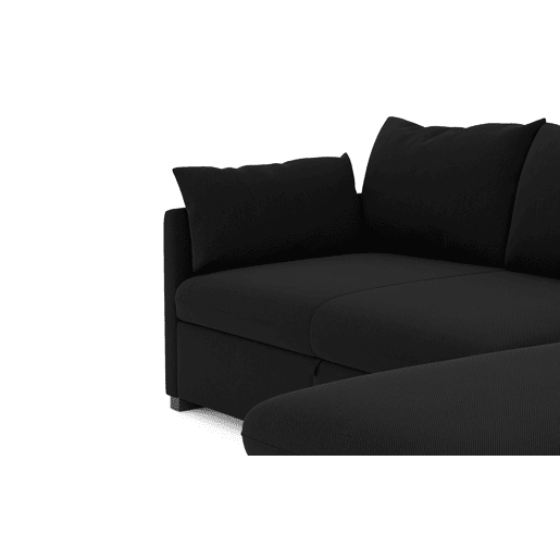 Chaise longue reversível com cama SYCO II 3 lugares preto