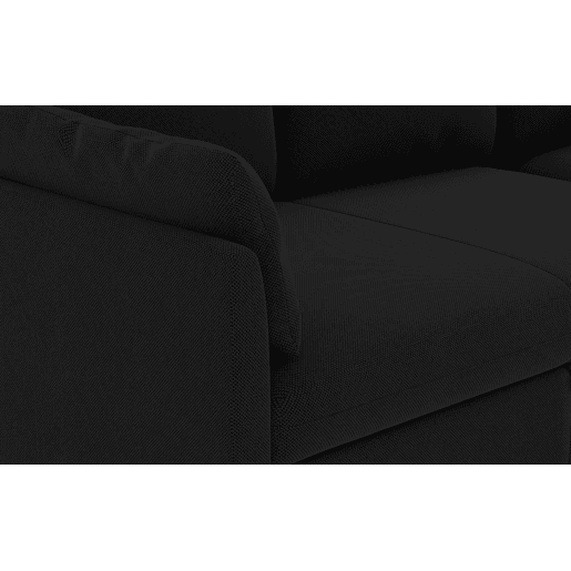 Chaise longue reversível com cama SYCO II 3 lugares preto