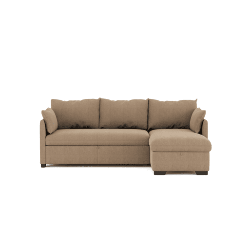 Chaise longue reversível com cama SYCO II 3 lugares castanho