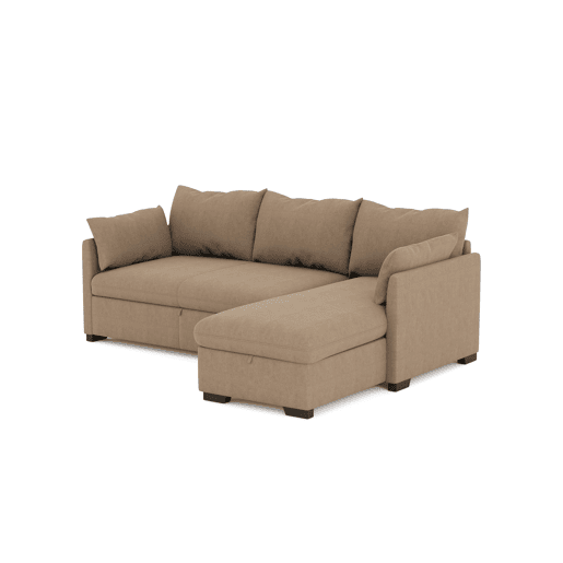 Chaise longue reversível com cama SYCO II 3 lugares castanho