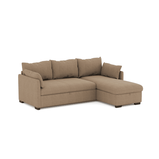 Chaise longue reversível com cama SYCO II 3 lugares castanho