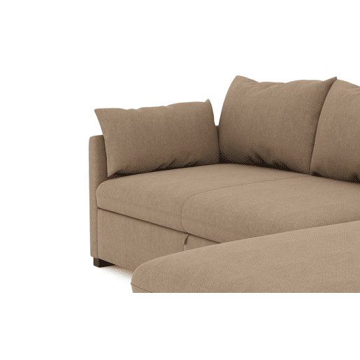 Chaise longue reversível com cama SYCO II 3 lugares castanho