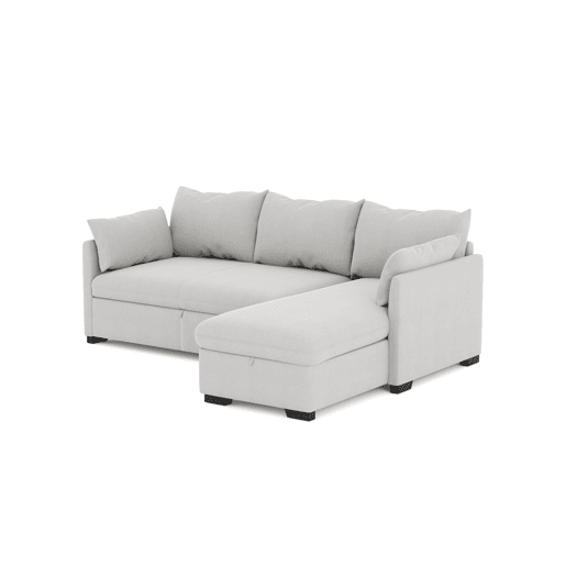 Chaise longue reversível com cama SYCO II 3 lugares cinza claro