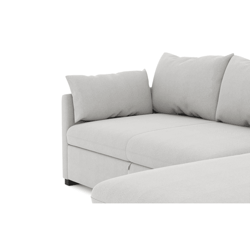 Chaise longue reversível com cama SYCO II 3 lugares cinza claro