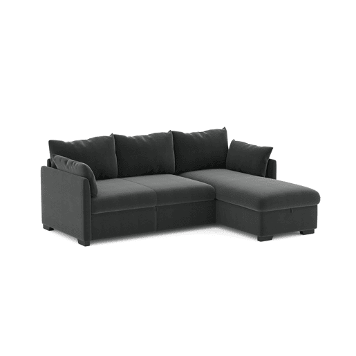 Chaise longue reversível com cama SYCO II 3 lugares cinza escuro