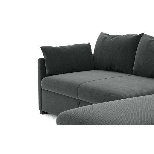 Chaise longue reversível com cama SYCO II 3 lugares cinza escuro