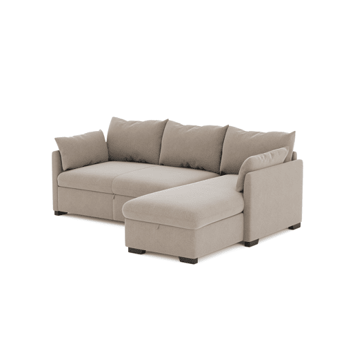 Chaise longue reversível com cama SYCO II 3 lugares bege