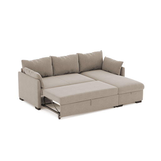 Chaise longue reversível com cama SYCO II 3 lugares bege